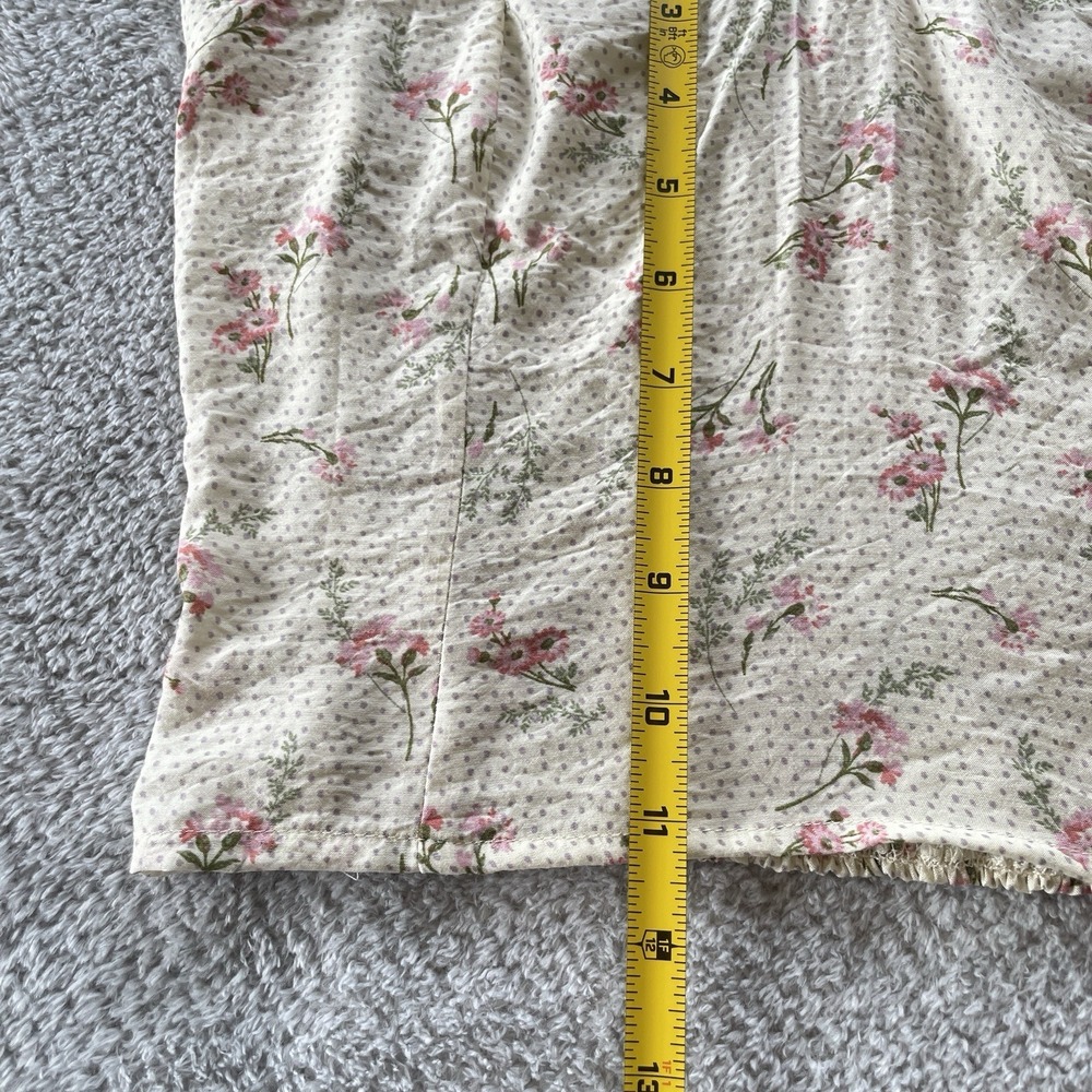 Sienna Sky 90's Floral Halter Crop Top Womens M Smocked Coquette Cottagecore - Picture 11 of 11